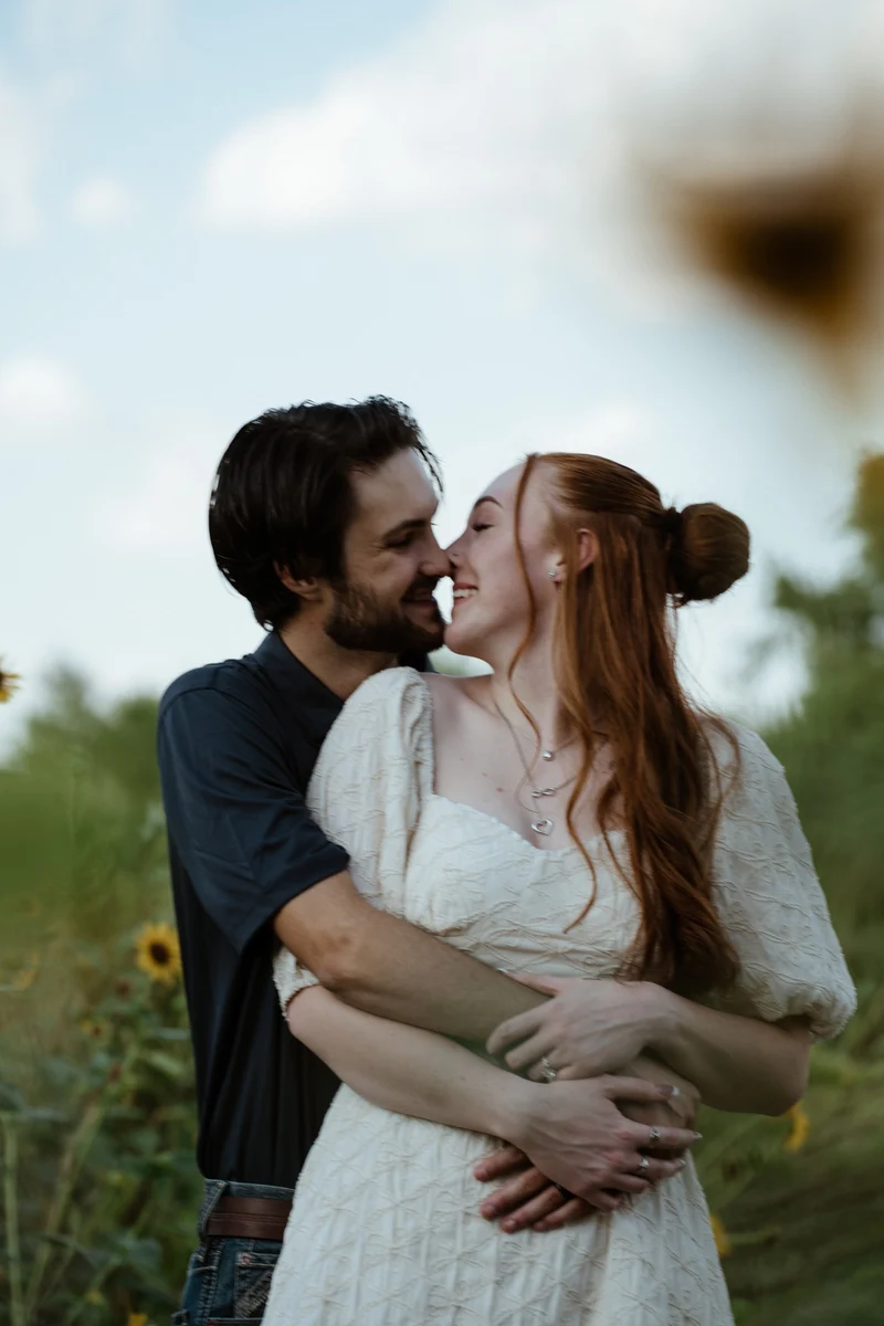 Abby and Collin together at golden hour