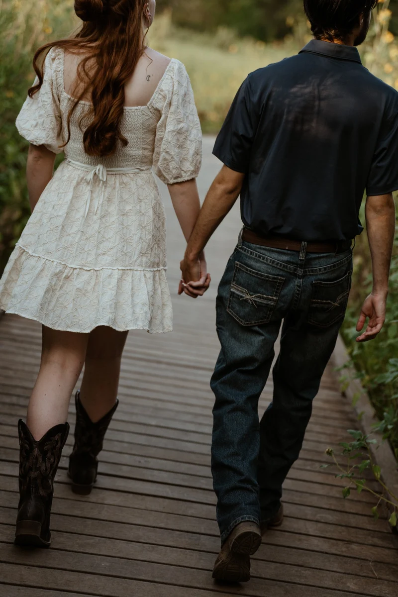 Abby and Collin together at golden hour