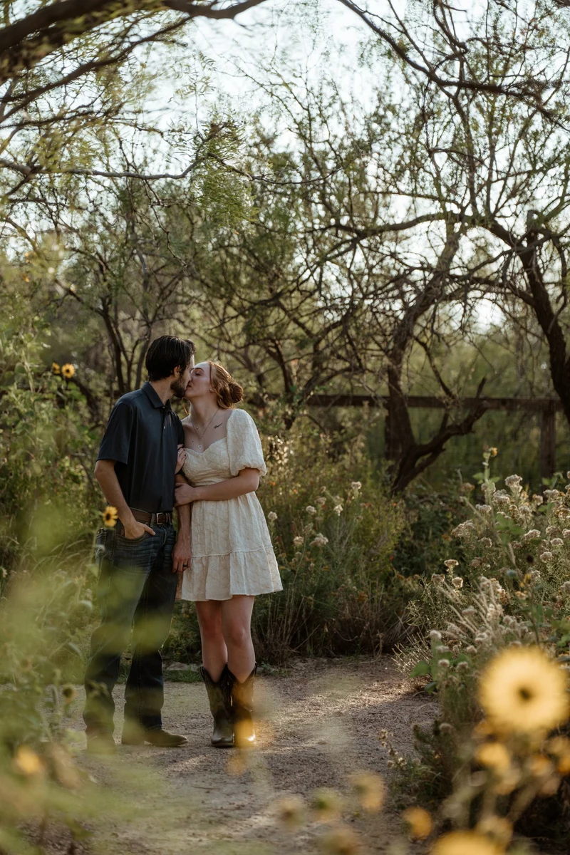 Abby and Collin together at golden hour