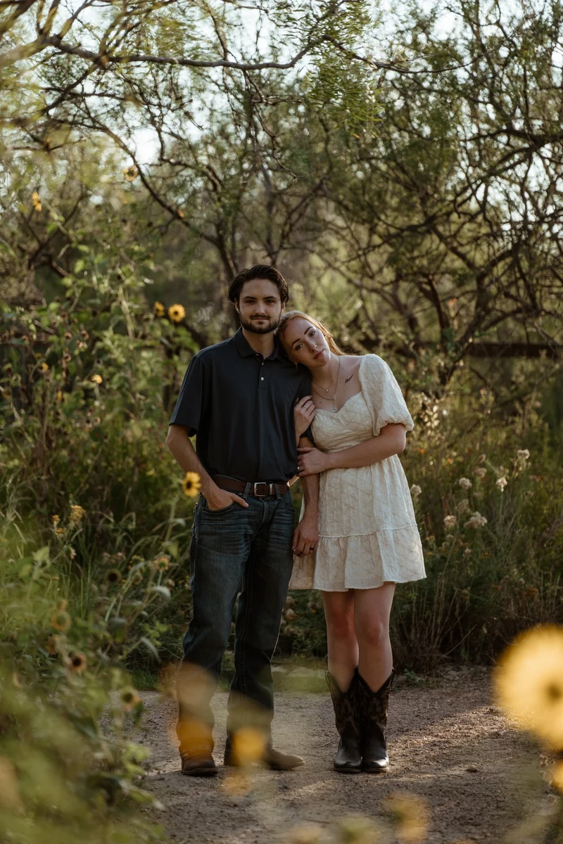Abby and Collin together at golden hour